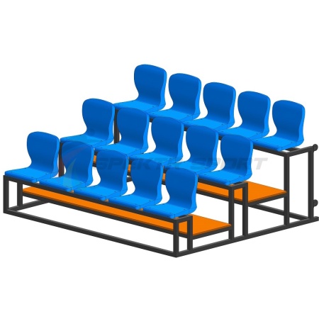 Купить Трибуна мобильная 3 ряда сиденья пластиковые на 15 мест в Вилюйске 